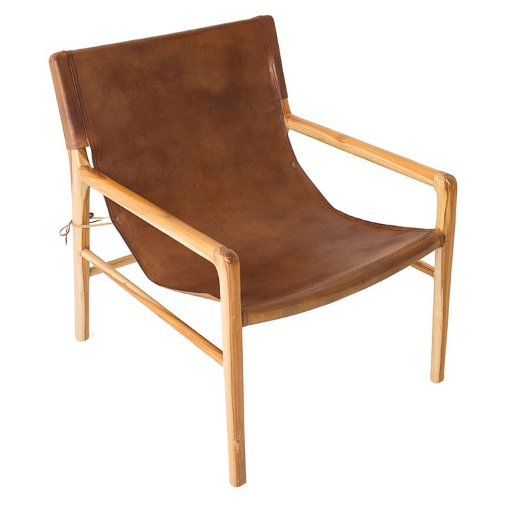 Leather sling online armchair